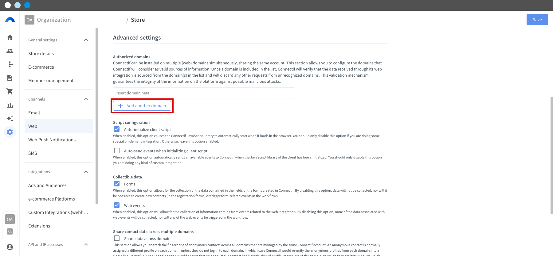 Revisione della configurazione dell'integrazione web in Connectif - 2-min.png