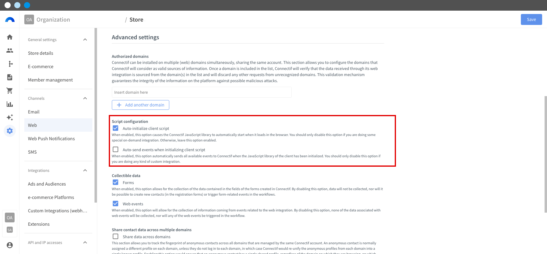 Verifica della configurazione dell'integrazione web in Connectif - 4-min.png