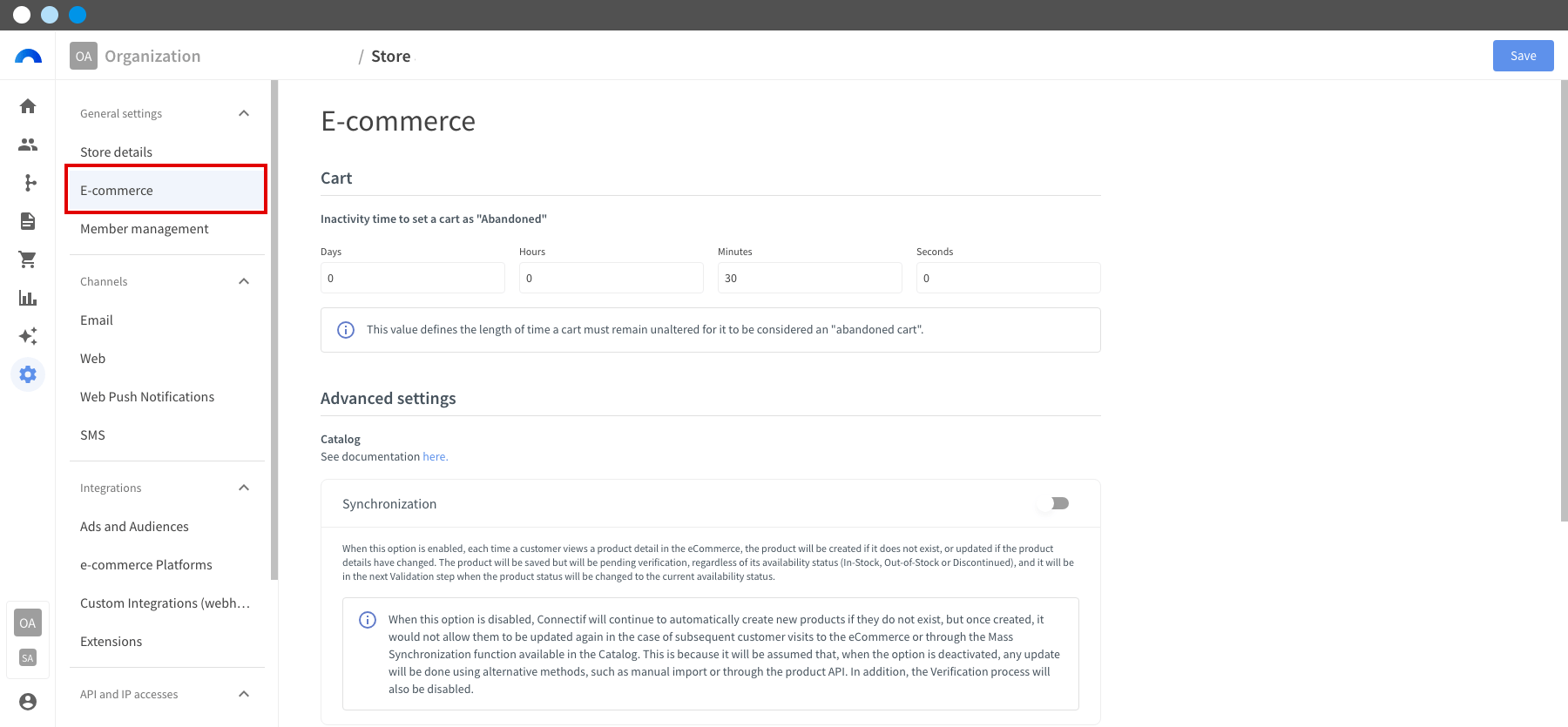 Verifica della configurazione dell'integrazione dell'eCommerce in Connectif - 1-min.png