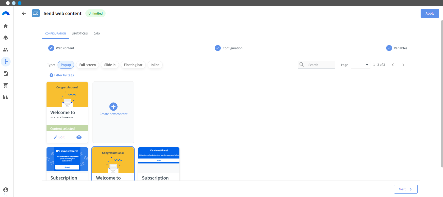 Newsletter subscription with double opt-in cuarto enviar contenido web.png