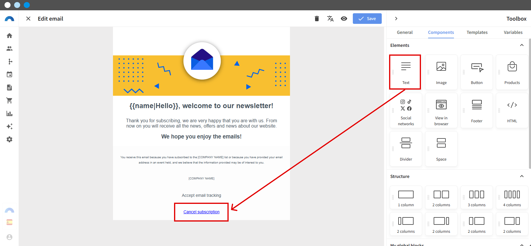 Añadir enlaces de consentimiento de Email Tracking a un email - 18.1.png
